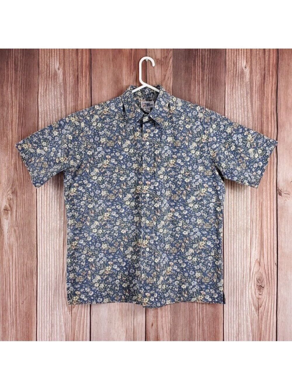 *READ* Reyn Spooner Mens Size Large Hawaiian Floral Short Sleeve Button Up Shirt
